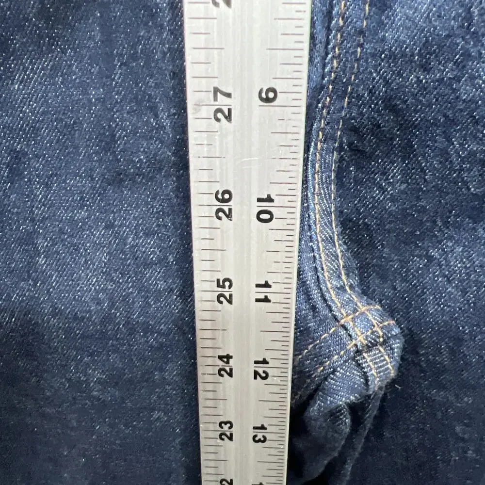 Abercrombie & Fitch High Rise 90s Straight Jean Dark Blue Size 31 Fits 35 NWT